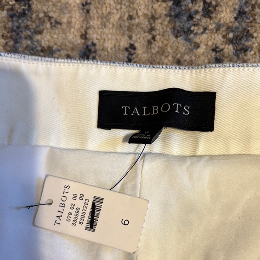 Talbots White and Light Blue Trousers - Picture 2 of 6